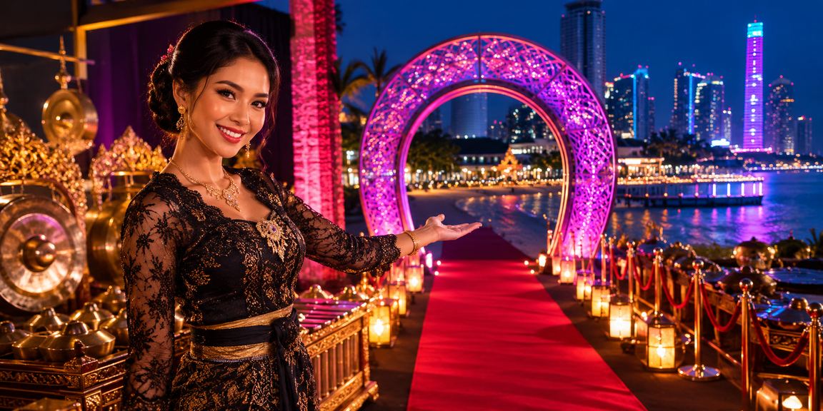Pengguna memeriksa akun aplikasi casino online di tepi pantai Indonesia