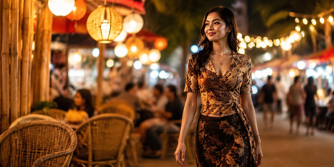 Suasana pasar malam yang meriah dengan aktivitas taruhan casino di malam hari